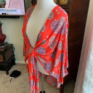 Size S - M boho Flowy cover-up top jacket festival